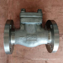 Válvula de verificação de aço inoxidável forjada da extremidade da flange 150lb / 300lb / 600lb / 1500lb